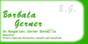 borbala gerner business card